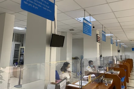 Hoạt động nghiệp vụ tại Cục Thuế Hà Nội. (Ảnh minh họa: TTXVN)