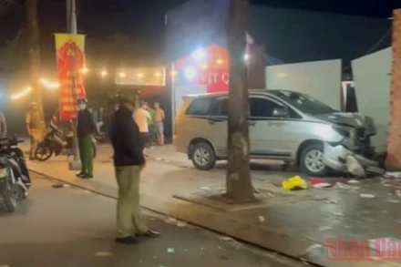 Hiện trường vụ tai nạn.