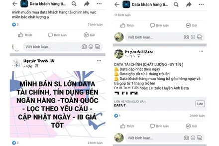 Thậm chí thông tin cá nhân còn được mua bán công khai trên mạng xã hội.