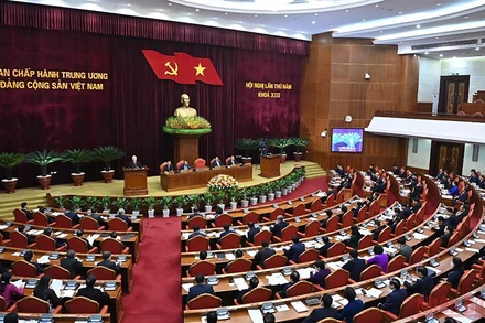 Hội nghị lần thứ 5 Ban Chấp hành Trung ương Đảng khóa XIII thảo luận, cho ý kiến về Đề án thành lập Ban Chỉ đạo cấp tỉnh về phòng, chống tham nhũng, tiêu cực. (Ảnh minh họa: Đăng Khoa)