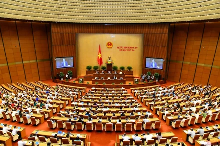 Quang cảnh phiên chất vấn và trả lời chất vấn của Quốc hội chiều 7/6. (Ảnh: NGUYÊN KHOA)