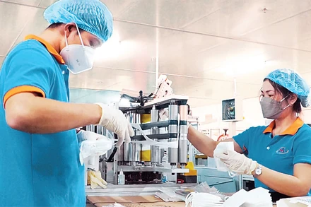 Lao động ở Công ty TNHH Sản xuất Thương mại thiết bị Nam Anh, Thành phố Hồ Chí Minh (Ảnh minh họa: Quang Quý)