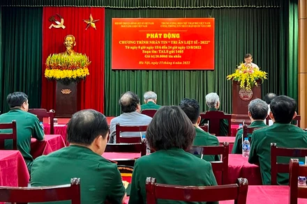 Hội Hỗ trợ gia đình liệt sĩ Việt Nam tổ chức lễ phát động chương trình nhắn tin “Tri ân liệt sĩ-2022”.