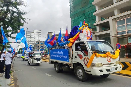 Đảng Nhân dân Campuchia nhận được sự ủng hộ của cử tri vì những thành tựu xây dựng đất nước (Ảnh: Nguyễn Hiệp)