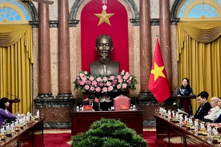 Quang cảnh buổi tiếp.