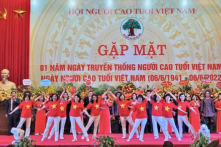 Tiết mục văn nghệ tại chương trình gặp mặt.