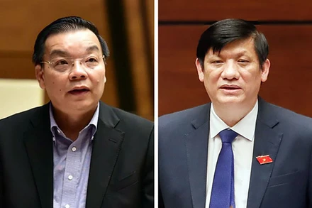 Hai bị can Chu Ngọc Anh và Nguyễn Thanh Long.