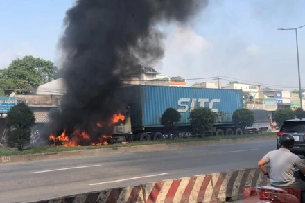 Hiện trường vụ cháy.