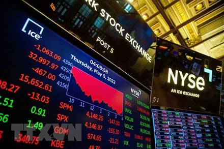 Thị trường chứng khoán New York, Mỹ. (Ảnh: THX/TTXVN)