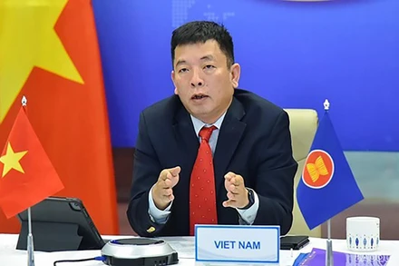 Đại sứ Vũ Hồ, Quyền Trưởng SOM ASEAN Việt Nam. (Ảnh: Báo Thế giới và Việt Nam)