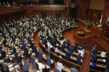 Toàn cảnh một phiên họp Thượng viện Nhật Bản tại Tokyo ngày 8/6/2022. (Ảnh: Kyodo/TTXVN)