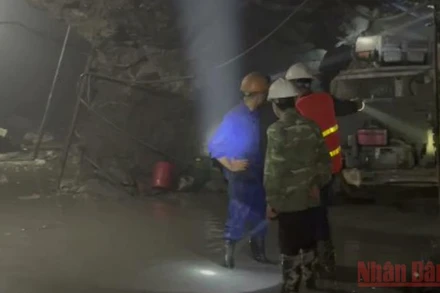 Khu vực xảy ra vụ tai nạn trong hầm khai thác tại mỏ vàng Pác Lạng.