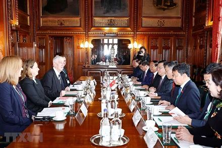 Quang cảnh hội đàm. (Ảnh: Doãn Tấn/TTXVN)