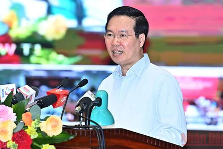 Đồng chí Võ Văn Thưởng phát biểu chỉ đạo hội nghị. (Ảnh: ĐĂNG KHOA)