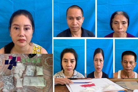 Các đối tượng liên quan và ma túy tang vật vụ án.