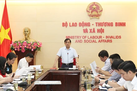 Phiên họp Tổ công tác 06 của Bộ Lao động-Thương binh và Xã hội (Ảnh: Molisa).