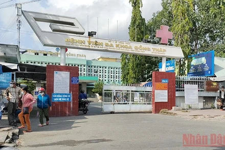 Bệnh viện Đa khoa Đồng Tháp, nơi N.T.T.O làm việc.