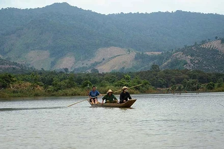 Dòng Pô Kô, đoạn chảy qua địa phận huyện Ia Grai, tỉnh Gia Lai. 