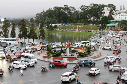 Trung tâm thành phố Đà Lạt dịp lễ 30/4 vừa qua.