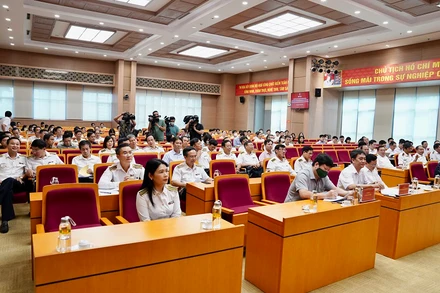 Kiểm toán Nhà nước họp báo công bố công khai các báo cáo kết quả kiểm toán. (Ảnh: NGỌC THẮNG)