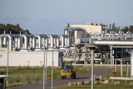 Đường ống dẫn khí đốt thuộc Dự án Dòng chảy phương Bắc 2 tại Lubmin, Đức. (Ảnh: AFP/TTXVN)