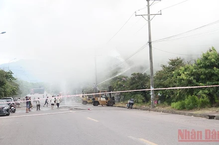 Hiện trường đám cháy.