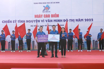 Trao tặng Công trình thanh niên thắp sáng đường quê.