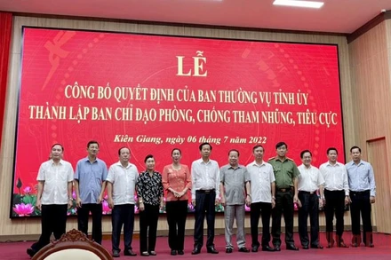 Ban Chỉ đạo Chỉ đạo phòng, chống tham nhũng, tiêu cực tỉnh Kiên Giang ra mắt. 