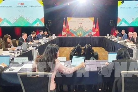Toàn cảnh kỳ họp lần thứ I của Ủy ban hỗn hợp về kinh tế giữa Việt Nam và Canada. (Ảnh: TTXVN)
