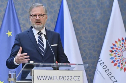 Thủ tướng Séc Petr Fiala muốn giới thiệu đất nước của mình rõ ràng thuộc về Tây Âu. (Nguồn: DW/TTXVN)