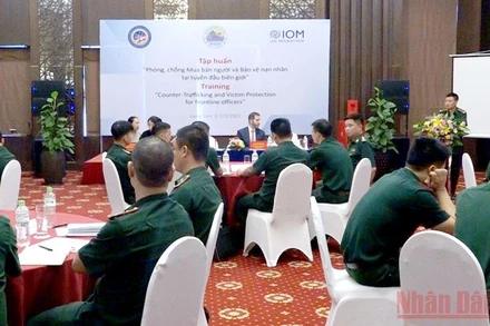 Các hội viên tham gia lớp tập huấn tại Bộ Chỉ huy Biên phòng tỉnh Lạng Sơn.