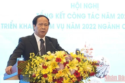 Phó Thủ tướng Lê Văn Thành phát biểu ý kiến chỉ đạo tại hội nghị.