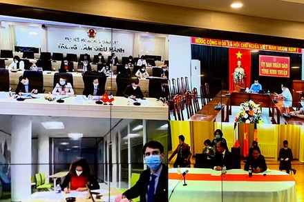 Lần đầu tiên Đối thoại cấp cao kinh tế Việt Nam-Pháp được tổ chức theo hình thức trực tuyến. 