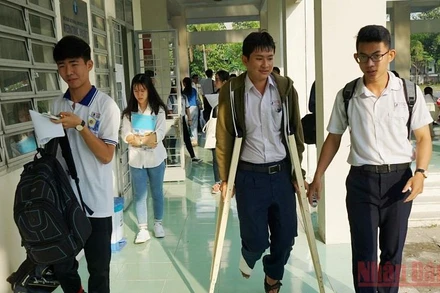 Các thí sinh tham gia kỳ thi đánh giá năng lực của Đại học Quốc gia TP Hồ Chí Minh năm 2019.