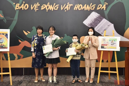 Lễ trao giải cuộc thi “Bảo vệ động vật hoang dã”. (Ảnh: Minh Duy)