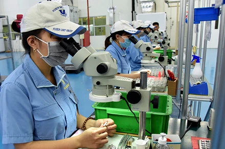 Lao động làm việc tại khu công nghiệp ở Bắc Ninh (Ảnh minh họa: Đăng Khoa).