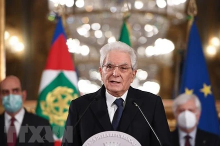 Tổng thống Italy Sergio Mattarella. (Ảnh: THX/TTXVN)