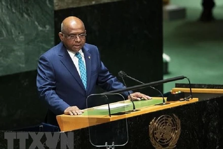 Chủ tịch Đại hội đồng Liên hợp quốc Abdulla Shahid. (Ảnh: THX/TTXVN)