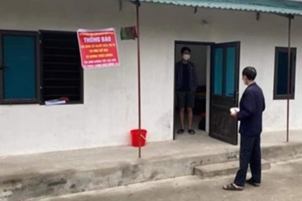 Một trường hợp F0 ở xã Đông Phong, Tiền Hải (tỉnh Thái Bình) được điều trị tại nhà.