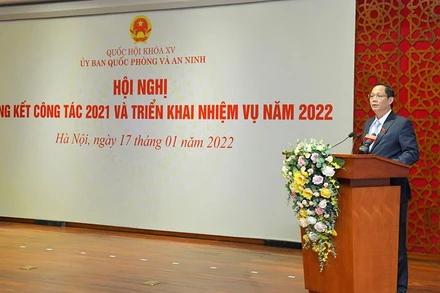  Thượng tướng Trần Quang Phương phát biểu chỉ đạo tại Hội nghị. Ảnh: qdnd.vn