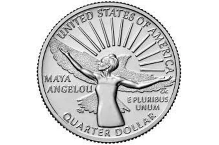 Maya Angelou sẽ là người phụ nữ da màu đầu tiên được khắc hình trên đồng 25 xu của Mỹ. (Ảnh: washingtonpost.com)