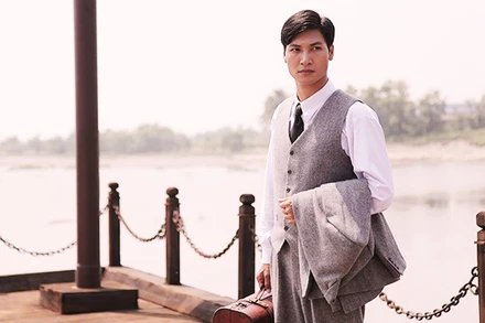 Diễn viên Mạnh Trường đóng vai Bác Hồ trong phim “Thầu Chín ở Xiêm”.