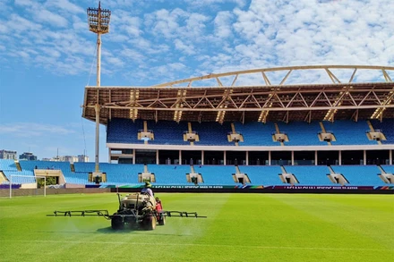 Sân Mỹ Đình được đầu tư cải tạo phục vụ SEA Games 31. (Ảnh: L.S)