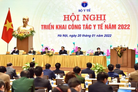 Hội nghị triển khai công tác y tế năm 2022. (Ảnh: TRẦN HẢI)