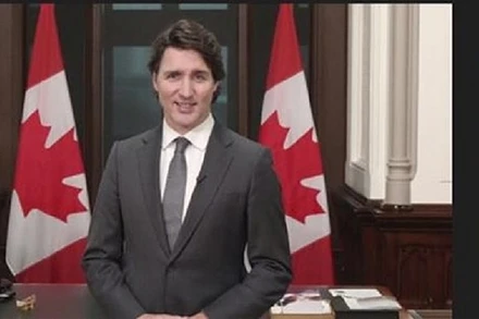 Thủ tướng Canada Justin Trudeau gửi thông điệp chúc mừng năm mới tới cộng đồng người Việt Nam tại Canada. (Ảnh: TTXVN)