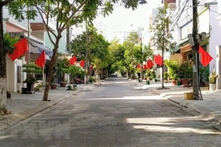 Đường phố khu dân cư 40, phường Hòa Thuận Tây, quận Hải Châu, Đà Nẵng. (Ảnh: TTXVN)