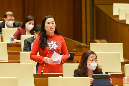 Đại biểu Quốc hội Nguyễn Thị Thủy (Bắc Kạn). (Ảnh: Linh Khoa)