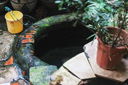 Một giếng cổ ở ngõ Tạm Thương, Hoàn Kiếm, Hà Nội.