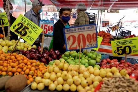 Một khu chợ ở thủ đô Mexico City của Mexico. (Ảnh: Reuters)
