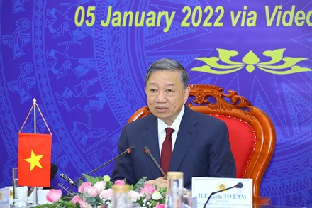 Bộ trưởng Công an Tô Lâm dự Hội nghị. (Ảnh: Bộ Công an)